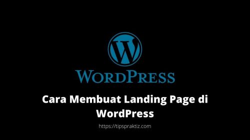 cara membuat landing page di wordpress